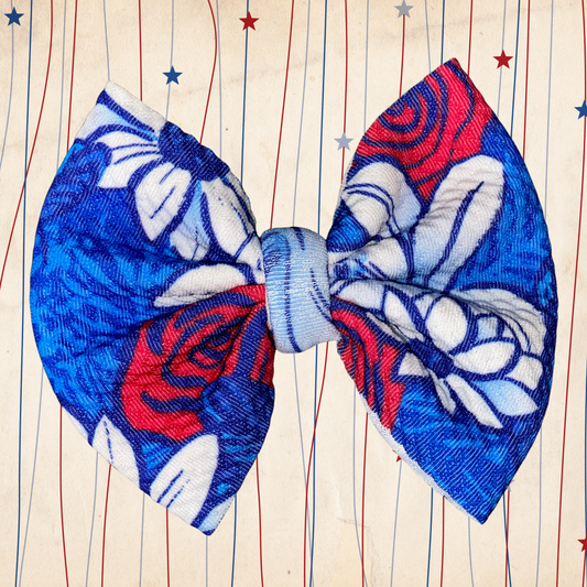 Blue Patriotic Floral