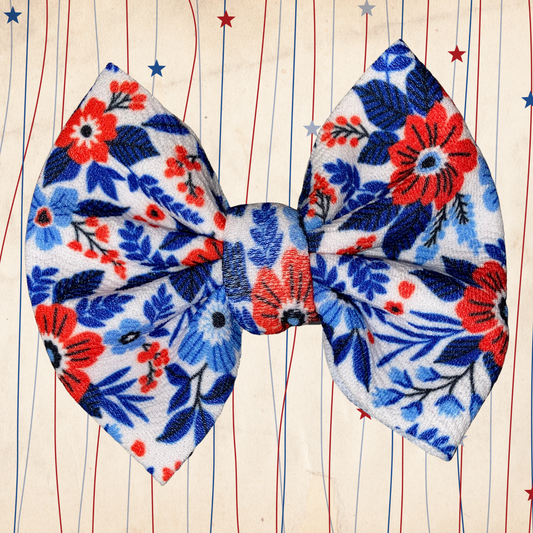 White Patriotic Floral